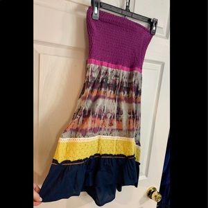 Cute Tie-dyed Strapless Sundress